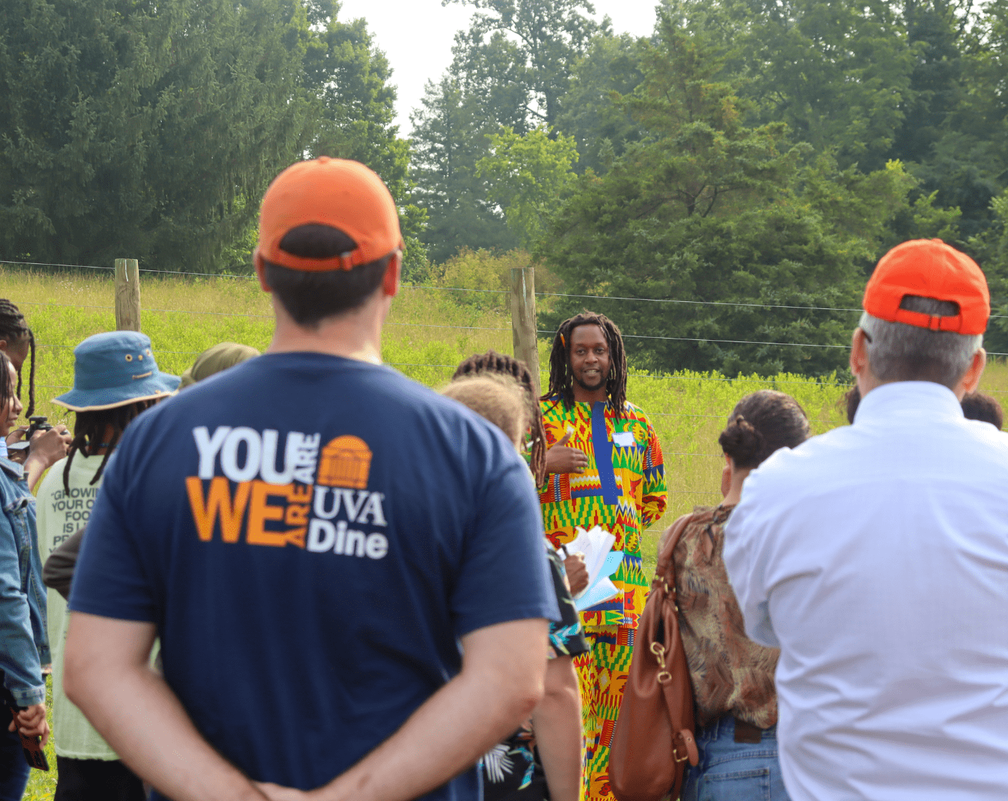 UVA Dine team members with Africulture founder Michael Carter Jr.